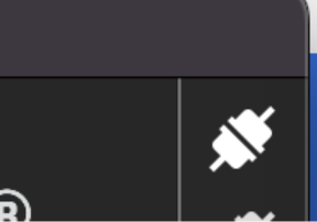 VESC Tool connect icon in toolbar