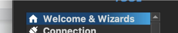 VESC Tool Welcome and Wizards menu item highlighted