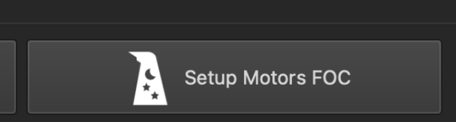 Setup Motors FOC button in VESC Tool wizard panel